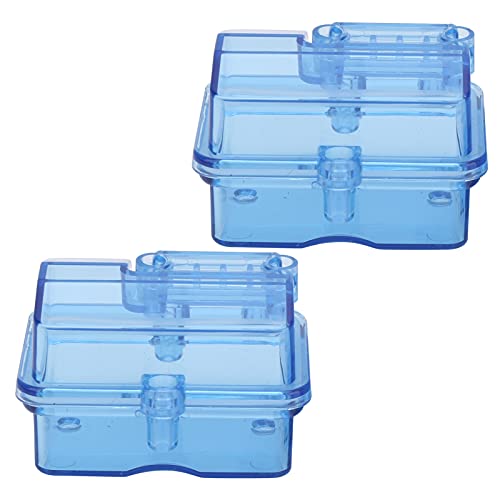 Haofy 2 Sets wasserdichte RC-Empfangsbox mit Befestigungsschrauben, Spritzwassergeschützter Schutz für RC-Car-Boot, Transparent Blau, 53 X 38 X 34 Mm von Haofy