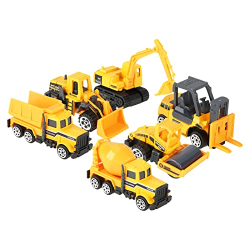 Haofy 6 Teile/Satz Tough Scale Legierung & Mighty Kunststoff Engineering Auto LKW Spielzeug Mini Fahrzeug Modell Bau Spielzeug Fahrzeug Geschenk 1:64 von Haofy