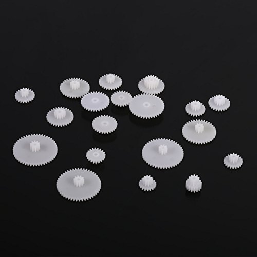 Haofy 75pcs Kleines Getriebe-Set-Modul 0,5, Motorgetriebe, Plastikgetriebesammlung, Hergestellt aus Hochwertigem Kunststoff, das Tragbar Ist und eine Extra Lange Lebensdauer der von Haofy