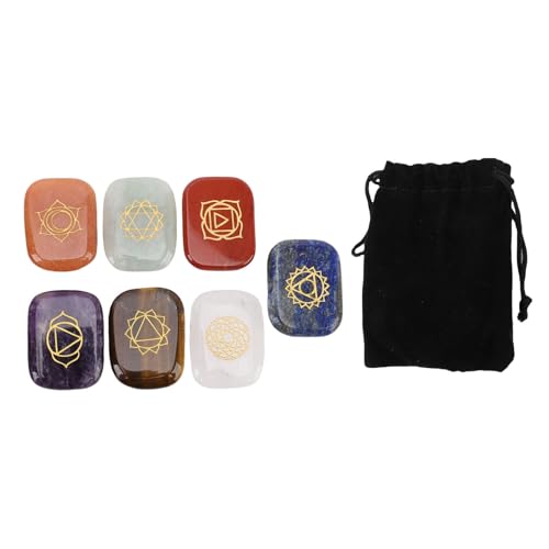 Haofy 7pcs Runen Steine mit Samt -Kordel Beutel, Kristall für Yoga -Meditationsanfänger, Wohlstand Glück Glücksmannes Haofy 7pcs Runen Steine mit Samt -Kordel Beutel, Kristall für Yoga -Meditationsanfänger, Wohlstand Glück Glücksmannes von Haofy