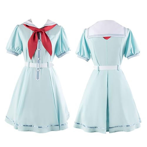 Anime Hinoshita Kaho Cosplay-Kostüm Hinoshita Kaho Blaues Cosplay-Kleid Hinoshita Kaho Cosplay Jk-Uniform für Halloween-Karnevalsparty von Haooyeah