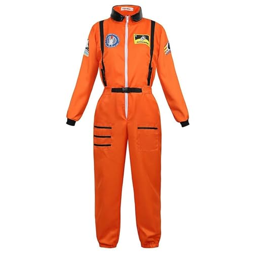 Haooyeah Astronautenkostüm für Kinder, Weltraum-Overall-Kostüm, Piloten-Fluganzug, Astronauten-Cosplay, Rollenspiel, Verkleidung, Weltraum-Cosplay-Kostüm für Jungen und Mädchen von Haooyeah