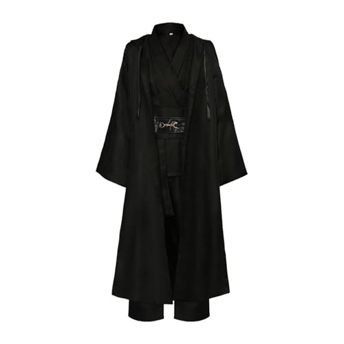 Haooyeah Mittelalterliches Anakin-Cosplay-Kostüm für Herren, Vintage-Tunika, Ritter-Cosplay-Uniform-Set, Halloween-Karnevalsparty-Cosplay-Kostüm, komplettes Set von Haooyeah