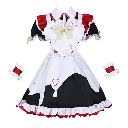 Haooyeah Overdose Kangel Cosplay-Kostüm, bedürftiges Mädchen, Overdose-Charakter Kangel, Lolita-Dienstmädchen-Kleiderset, Halloween-Karnevalsparty, Kostüm für Verkleidung von Haooyeah