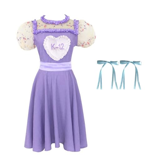 Melanie-Kostüm für Frauen, K-12, süßes Prinzessinnenkleid-Set mit Puffärmeln, K12, rosa/lila Kleid, K12, Cosplay-Outfit für Halloween, Karnevalsparty von Haooyeah