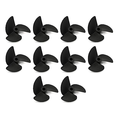 Haopeuk 10X Schwarz P40D47 DREI Klingen RC Schiffsschraube Fuer Buerstelos Motor von Haopeuk