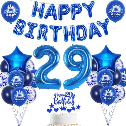 29. Geburtstag Dekoration Blau 29. Geburtstag Deko Mann Blau Tortendeko Geburtstag 29 Jahre Mann Party Deko Blau Luftballon 29 Geburtstag Blau 29 Geburtstag Frau Mann Ballon Marineblau von Haosell