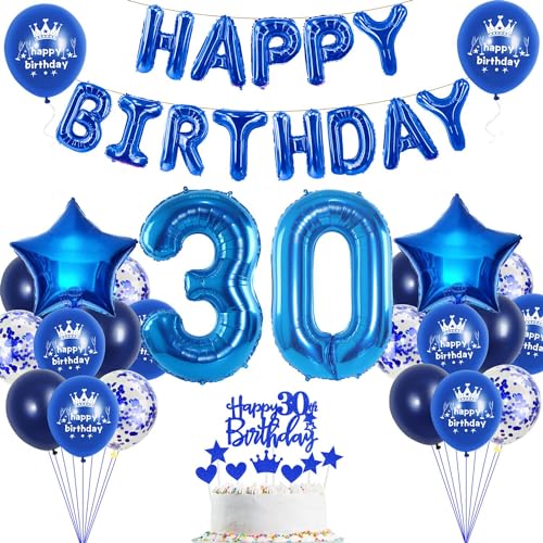 30. Geburtstag Dekoration Blau 30. Geburtstag Deko Mann Blau Tortendeko Geburtstag 30 Jahre Mann Party Deko Blau Luftballon 30 Geburtstag Blau 30 Geburtstag Frau Mann Ballon Marineblau von Haosell