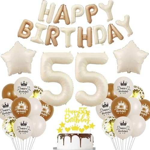 Beige Luftballon 55. Geburtstag Frau 55 Geburtstag Deko Beige Luftballon Geburtstag 55 Creme 55 Jahre Geburtstagsdeko Frau Mann 55 Jahre Beige Gold Ballon 55. Happy Birthday Girlande Beige von Haosell