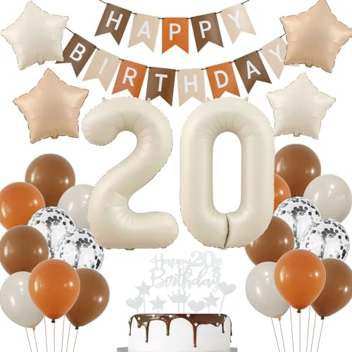 Boho 20. Luftballon Beige, Deko 20. Geburtstag Frau, Luftballon 20 Jahre Creme, Deko 20 Jahre Frauen Mann Ballon, Braun 20 Geburtstag, 20 Jahr Geburtstagdeko Beige Nude Boho 20. Luftballon Beige, Deko 20. Geburtstag Frau, Luftballon 20 Jahre Creme, Deko 20 Jahre Frauen Mann Ballon, Braun 20 Geburtstag, 20 Jahr Geburtstagdeko Beige Nude von Haosell