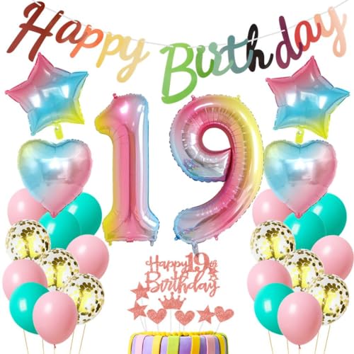 Geburtstagsdeko Mädchen 19 Jahr, Ballon 19. Geburtstag Rosa,Luftballon 19. Geburtstag Mädchen,Geburtstagsdeko 19 Jahr Regenboge,19 Deko Geburtstag Party Mädchen, Rosa 19. Geburtstag Dekoration Geburtstagsdeko Mädchen 19 Jahr, Ballon 19. Geburtstag Rosa,Luftballon 19. Geburtstag Mädchen,Geburtstagsdeko 19 Jahr Regenboge,19 Deko Geburtstag Party Mädchen, Rosa 19. Geburtstag Dekoration von Haosell
