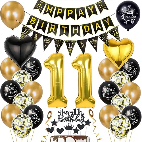Gold 11. Geburtstag Dekoration Junge Mädchen 11 Geburtstag Deko 11 Jahr Geburtstagdeko 11. Ballon Schwarz Gold Deko 11. Luftballons Schwarz Gold Mädchen 11. Party Deko Gold 11. Geburtstag Dekoration Junge Mädchen 11 Geburtstag Deko 11 Jahr Geburtstagdeko 11. Ballon Schwarz Gold Deko 11. Luftballons Schwarz Gold Mädchen 11. Party Deko von Haosell