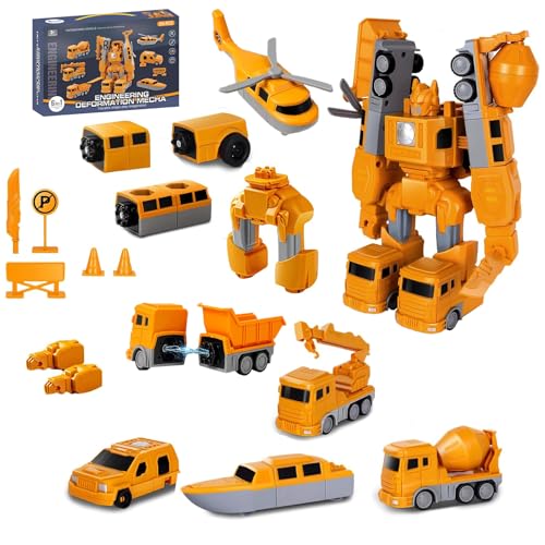 26PCS Magnetische Spielzeug für Kinder,Magnetischer Verformung Roboter baustellenfahrzeuge Auto Spielzeugset,DIY Roboter Spielzeug Bausteine Geschenk,Pädagogisches Spielzeug für Jungen und Mädchen von Haoutdory