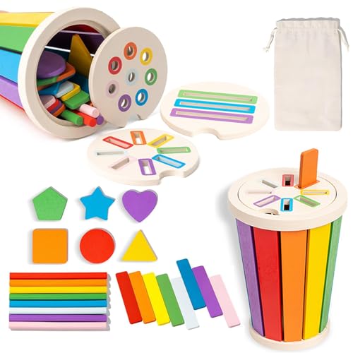 Haoutdory Kinder Montessori Spielzeug Holz,Farbe Form Sortierspielzeug,Holzspielzeug für Kinder ab 1 Jahr,Pädagogisches Lernspielzeug,Motorik-und Sensorikförderung,Geschenk für Jungen und Mädchen Haoutdory Kinder Montessori Spielzeug Holz,Farbe Form Sortierspielzeug,Holzspielzeug für Kinder ab 1 Jahr,Pädagogisches Lernspielzeug,Motorik-und Sensorikförderung,Geschenk für Jungen und Mädchen von Haoutdory