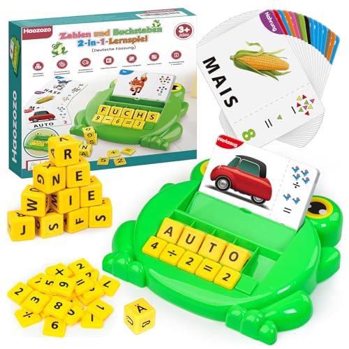 Haozozo Geschenk Mädchen 3 4 5 6 7 8 Jahre, Buchstaben Lernen Lernspiele ab 3-8 Jahre Montessori Spielzeug ab 3-8 Jahre Junge Geschenk Einschulung Kinderspielzeug ab 3-8 Jahre von Haozozo