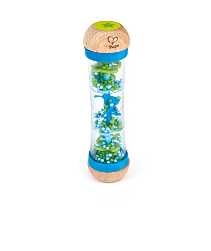 Hape Regenmacher | Mini-Rassel aus Holz Musikspielzeug, Blau von Hape