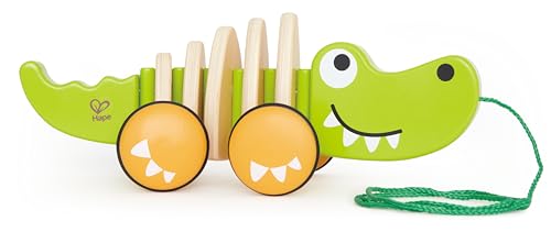 Hape Nachziehspielzeug Krokodil Croc aus Holz, ab 12 Monaten, Natur + Green von Hape