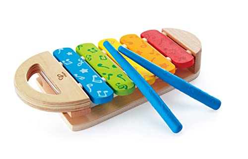 Hape Regenbogen Xylophon aus Holz, Musikinstrument für Kinder ab 12 Monaten von Hape