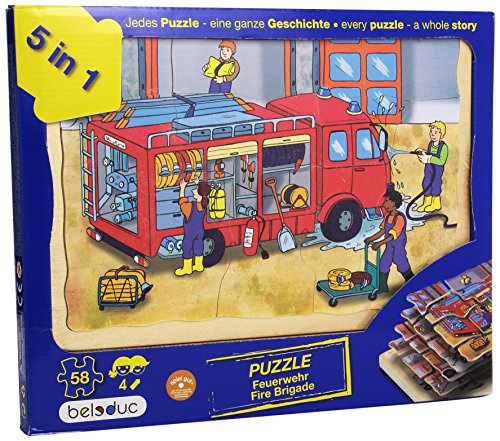 Beleduc 17035 Lagen-Puzzle "Feuerwehr" von Hape