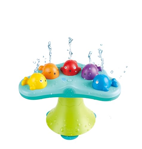 Hape Badespielzeug Musikalische Wale mit 5 Melodien und Wasserfontänen (ab 18 Monaten) E0218 Bunt von Hape