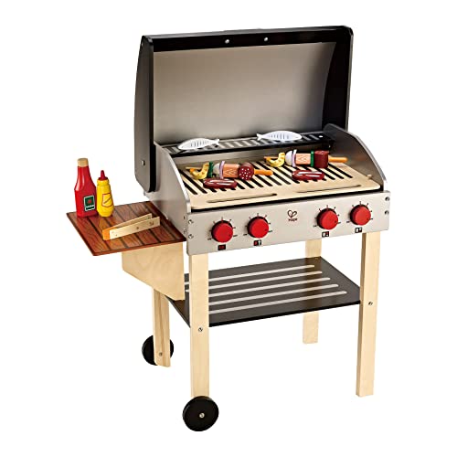 Hape E3127 Gourmet, Spielzeug-Grill aus Holz mit viel tollem Zubehör, ab 3 Jahren, Mehrfarbig von Hape