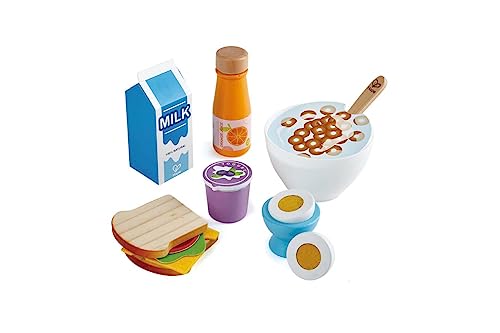 Hape Frühstücks-Set | Küchen-Fantasiespiel mit Frühstückszubehör für Kinder von Hape