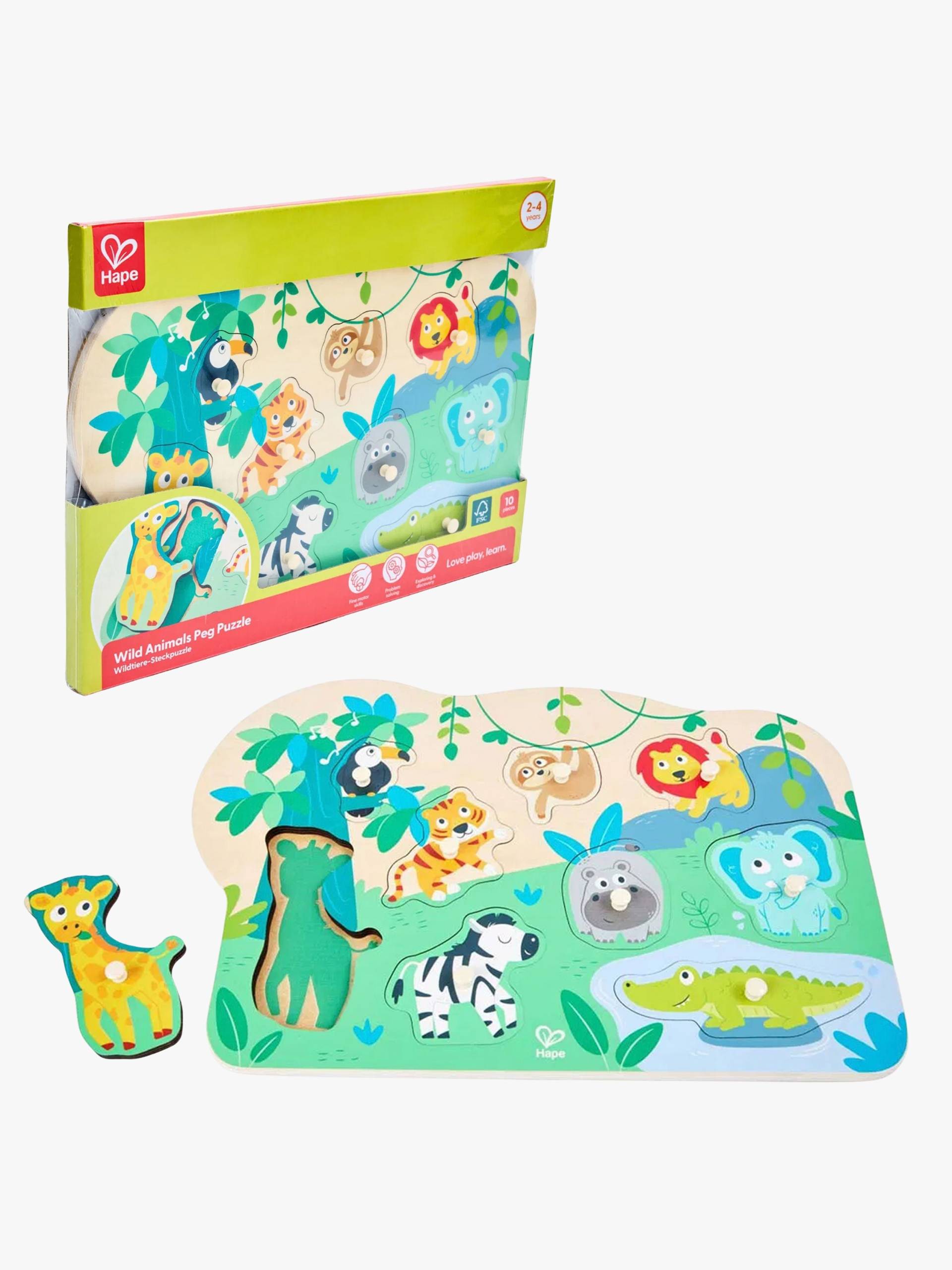 Hape Knopfpuzzle Wilde Tiere 10 Teile Hape Knopfpuzzle Wilde Tiere 10 Teile von Hape