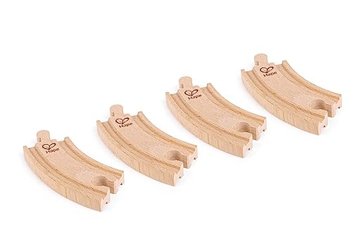 Hape Kurze Eisenbahnkurvenschienen Holz, 4 Stück, ab 3 Jahren von Hape