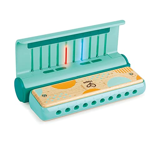 Hape Leuchtende Lern-Harmonica | Mundharmonika Musikspielzeug mit Licht für Kinder | ab 3 Jahren von Hape