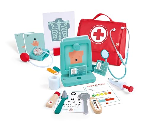 Hape Doktor-Set, realistischer Arztkoffer mit funktionellem Zubehör, Röntgengerät, Blutdruckmessgerät, ab 3 Jahren Hape Doktor-Set, realistischer Arztkoffer mit funktionellem Zubehör, Röntgengerät, Blutdruckmessgerät, ab 3 Jahren von Hape
