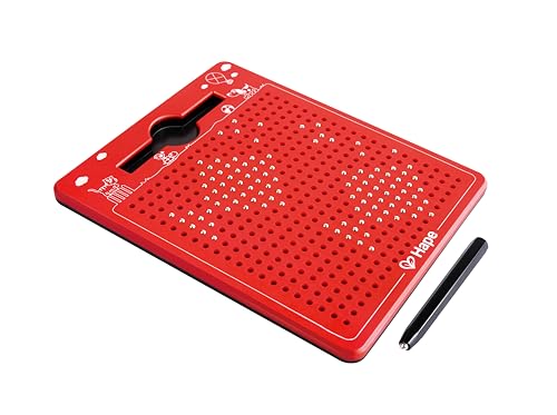 Hape Magnetische Zeichentafel, zum Mitnehmen, rot, klein 175 x 215 x 12 mm, ab 3 Jahren von Hape