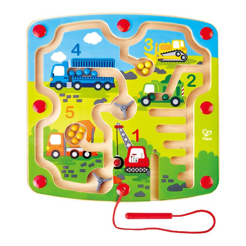 Hape Magnetspiel Baufahrzeuge-Labyrinth von Hape