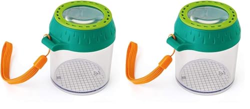 Hape Nature Fun Entdecker Käferglas mit Lupe aus pflanzlichem Kunststoff, ab 4 Jahre (Packung mit 2) von Hape