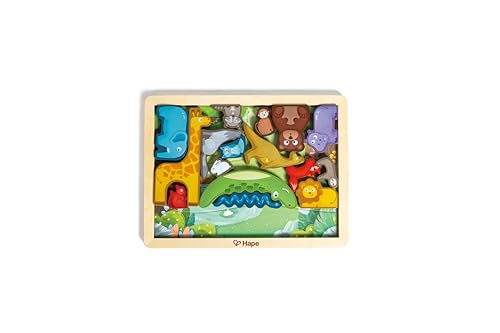 Puzzle Tierreich, Puzzle-Set mit 16 Tieren von Hape