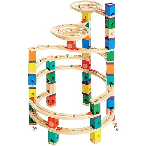 Hape Quadrilla The Cyclone, 198-teilige Murmelbahn-Set aus Holz, ab 4 Jahre, 10.0000 von Hape