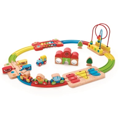 Hape Holzeisenbahn Regenbogen-Puzzle-Eisenbahnset von Hape