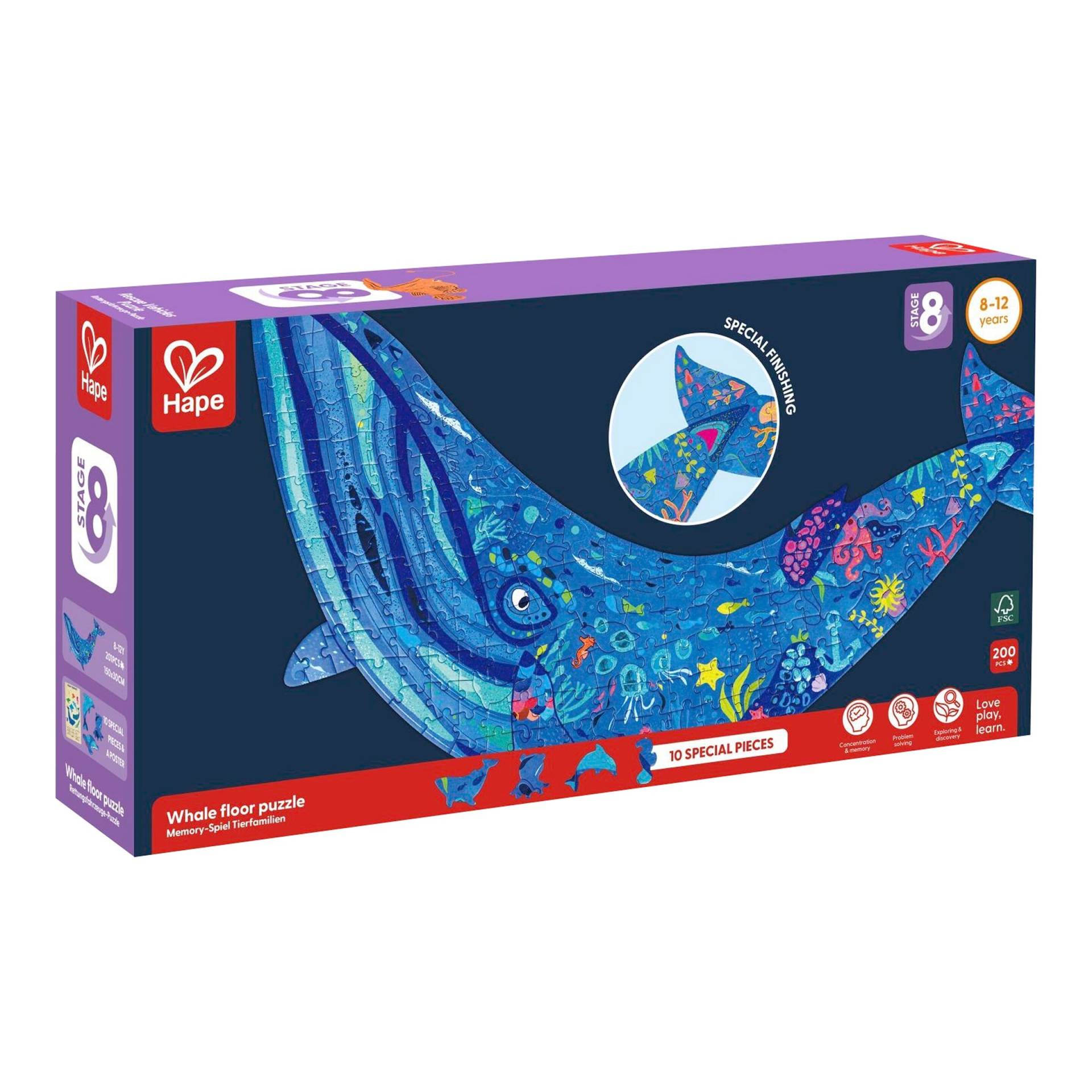 Hape Schimmer-Puzzle Meerestiere 200 Teile Hape Schimmer-Puzzle Meerestiere 200 Teile von Hape