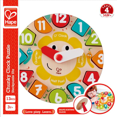 Hape Steckpuzzle Uhr von Hape