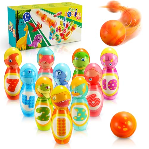 Hapikids 12 Stück Bowling Set, Dosenwerfen Spielzeug ab 2 3 4 5 6 Jahre von Hapikids