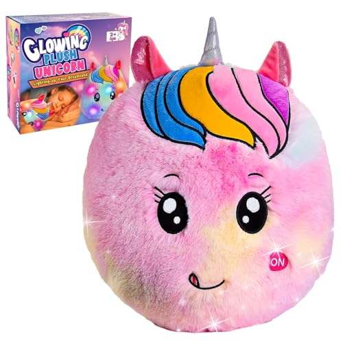 Hapikids Einhorn Kuscheltier Geschenk Mädchen 3-12 Jahre,Einhorn Spielzeug ab 3-8 Jahren Mädchen Geschenke 3-8 Jahre Einhorn Kissen Spielzeug 1-12 Jahre Geschenk 3-9 Jahre Mädchen Einhorn Geschenke von Hapikids