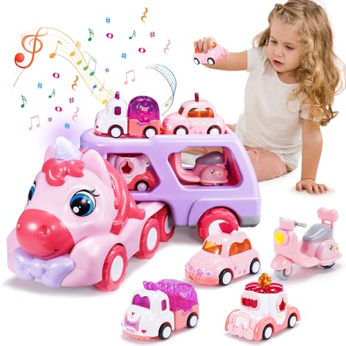 Hapikids Toys for 1 2 3 Year Old Girls,Unicorn Gifts for Girls Car Toys Gifts for 1-3 Year Old Girls Toys Unicorn Toys Girls Gifts Age 1 2 3 Year Old Girls Toys Girls Birthday Present Toddler Toys von Hapikids