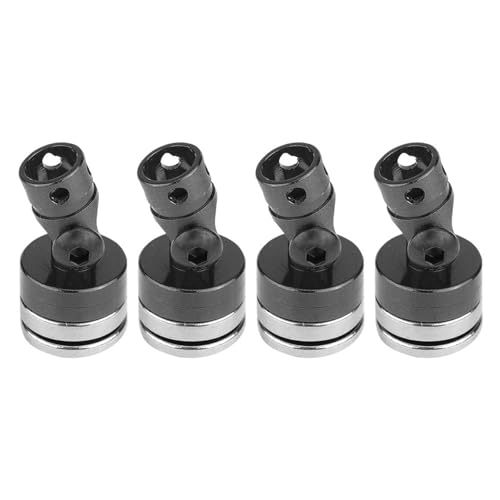 Hapivida 4 Stück Körper Post Mount, RC Magnetische Karosseriepfosten Aluminiumlegierung RC Autoschale Magnetische Karosseriepfosten Kompatibel für 4WD 1/10 RC (Black) von Hapivida