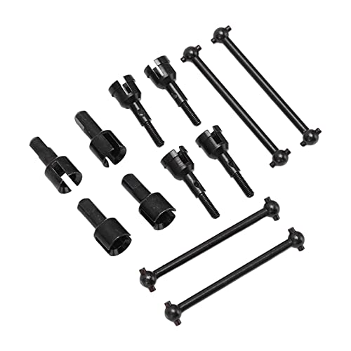 Hapivida RC Dog Bone Drive Shaft, 4 Stück RC Dogbone Adapter Diff Cup Gelenkachse Aluminiumlegierung Hintere Dogbone Wellen RC Differential Cup Dogbones (Schwarz) von Hapivida