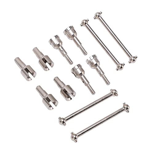 Hapivida RC Dog Bone Drive Shaft, 4 Stück RC Dogbone Adapter Diff Cup Gelenkachse Aluminiumlegierung Hintere Dogbone Wellen RC Differential Cup Dogbones (Silber) von Hapivida