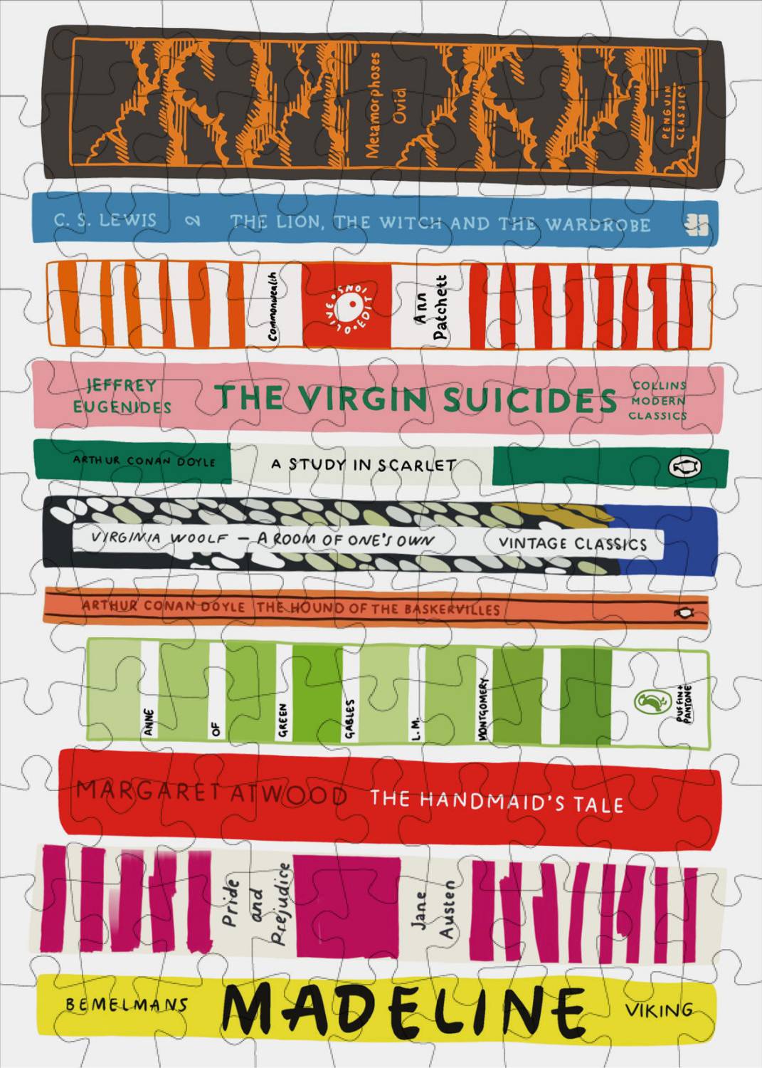 Happily MiniPuzzle 99 Teile – Klassische Bücher - Happily MiniPuzzle 99 Teile – Klassische Bücher - von Happily