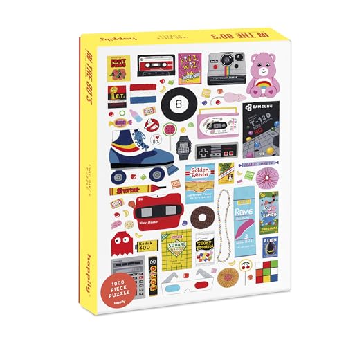 In den 80er Jahren 1000 Teile Puzzle für Erwachsene | 100% recyceltes Premium-Puzzle | 80er Jahre Retro-Puzzle 1000 Teile für Erwachsene | Retro-Geschenke | Happily Puzzles von Happily