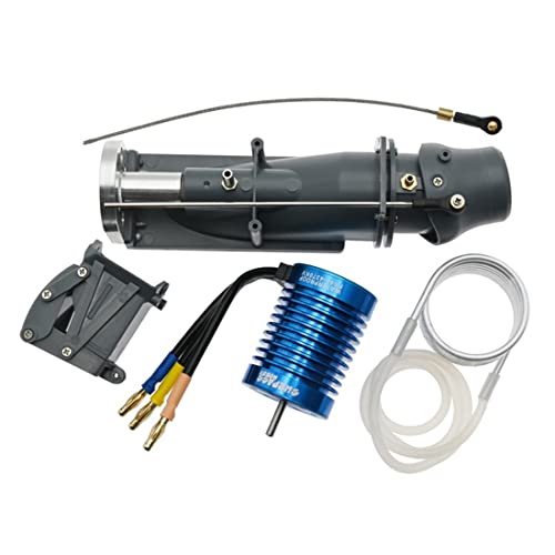 Happlignly Wasserstrahl-Thruster Power Sprayer Pumpe Wasserstrahlpumpe mit 3650 bürstenlosem Motor + Wasserkühlungsjacke für RC Jetboot von Happlignly