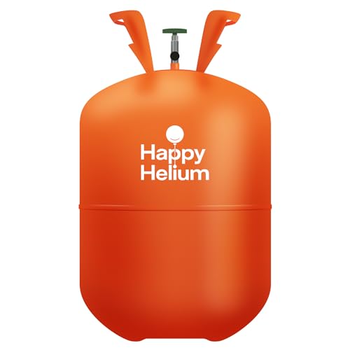 Happy Helium® 2x Ballongas Helium für 20 Luftballons | Heliumgas mit Füllventil - Balloon Gas 140 Liter (0,14 m³) für Geburtstag, Hochzeit, Party von Happy Helium