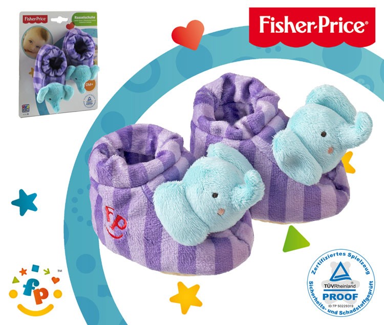 Fisher-Price Baby Rasselschuhe, Design Elefant von Happy People