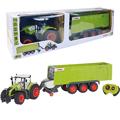 Happy People 34425 , Claas Traktor Axion 870 RC + Anhänger Cargos 9600 von Happy People